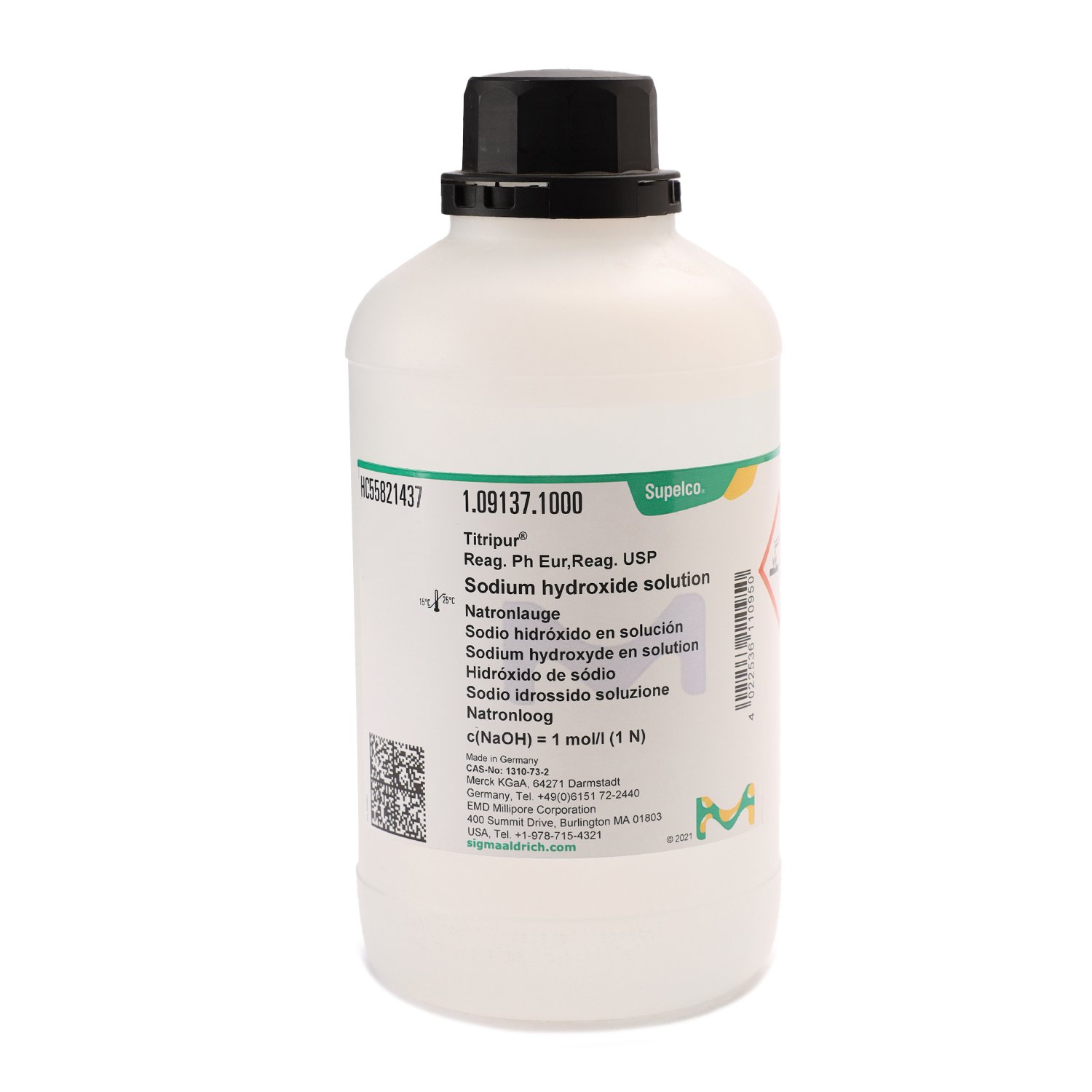 Sodium hydroxide solution c(NaOH) = 0.1 mol/l (0.1 N) Titripur®